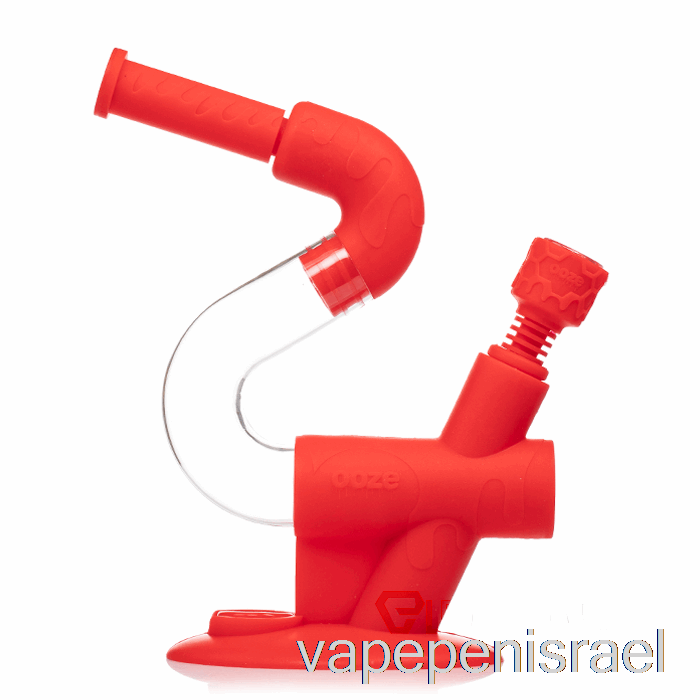 חד פעמי Vape Israel Ooze Swerve צינור מים סיליקון ארגמן (אדום)